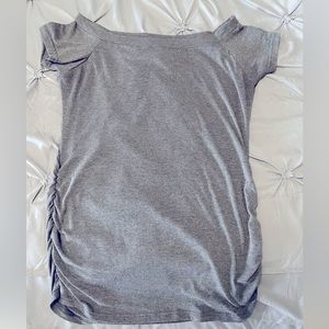 Off shoulder • short sleeve • Gray maternity tshirt